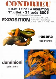 Affiche exposition de peinture de Jacques Dominioni peintre à Condrieu Chapelle de la Visitation juillet août 2005
