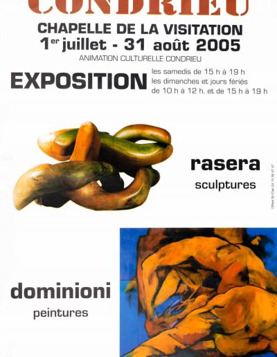 Affiche exposition de peinture de Jacques Dominioni peintre à Condrieu Chapelle de la Visitation juillet août 2005