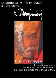 Affiche exposition hommage peinture de Jacques Dominioni peintre à La Mothe Saint Héray Août septembre 2015